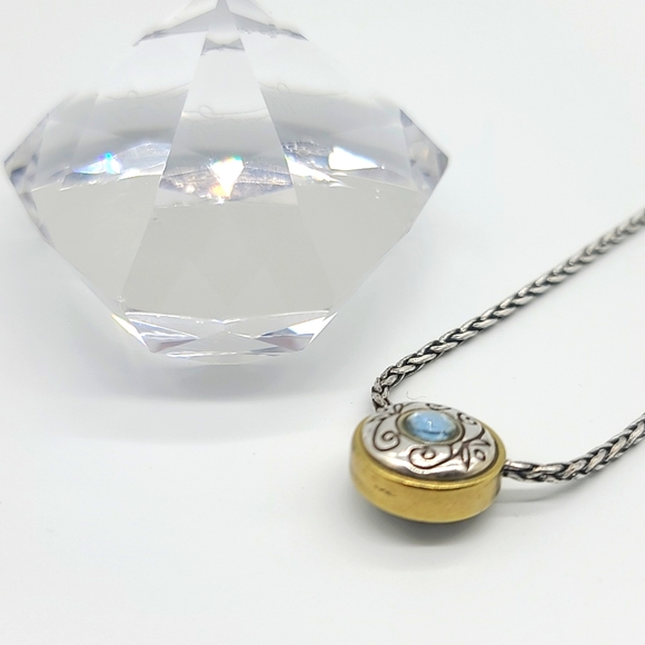 Brighton "Celestial" Swarovski Blue Topaz Crystal Retired Neck! - Picture 4 of 14